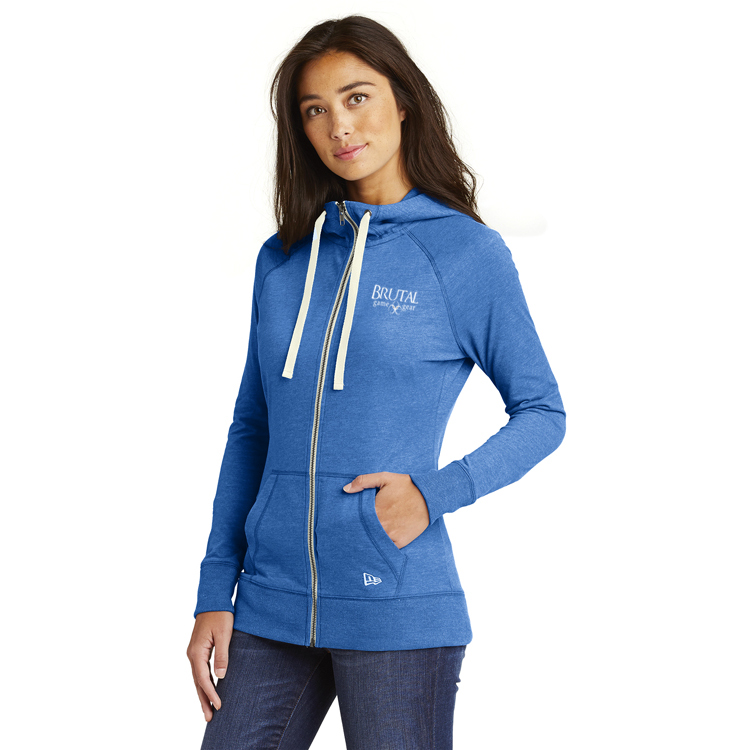 LNEA122 Ladies Sueded Cotton Hoodie on model – Brutal Game Gear USA