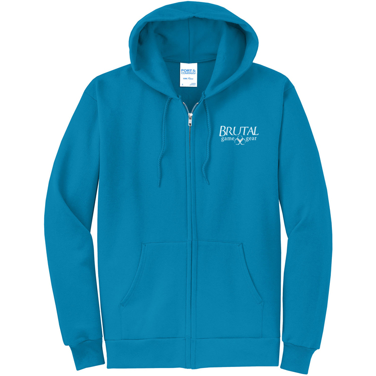 PC78ZH Full Zip Hoodie neon blue – Brutal Game Gear USA